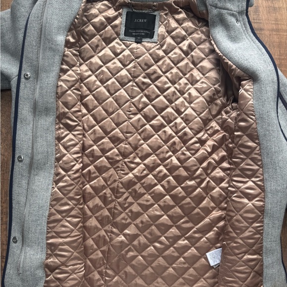 J Crew Summit Parka Italian Stadium Wool faux  Fur Trim - Picture 7 of 8